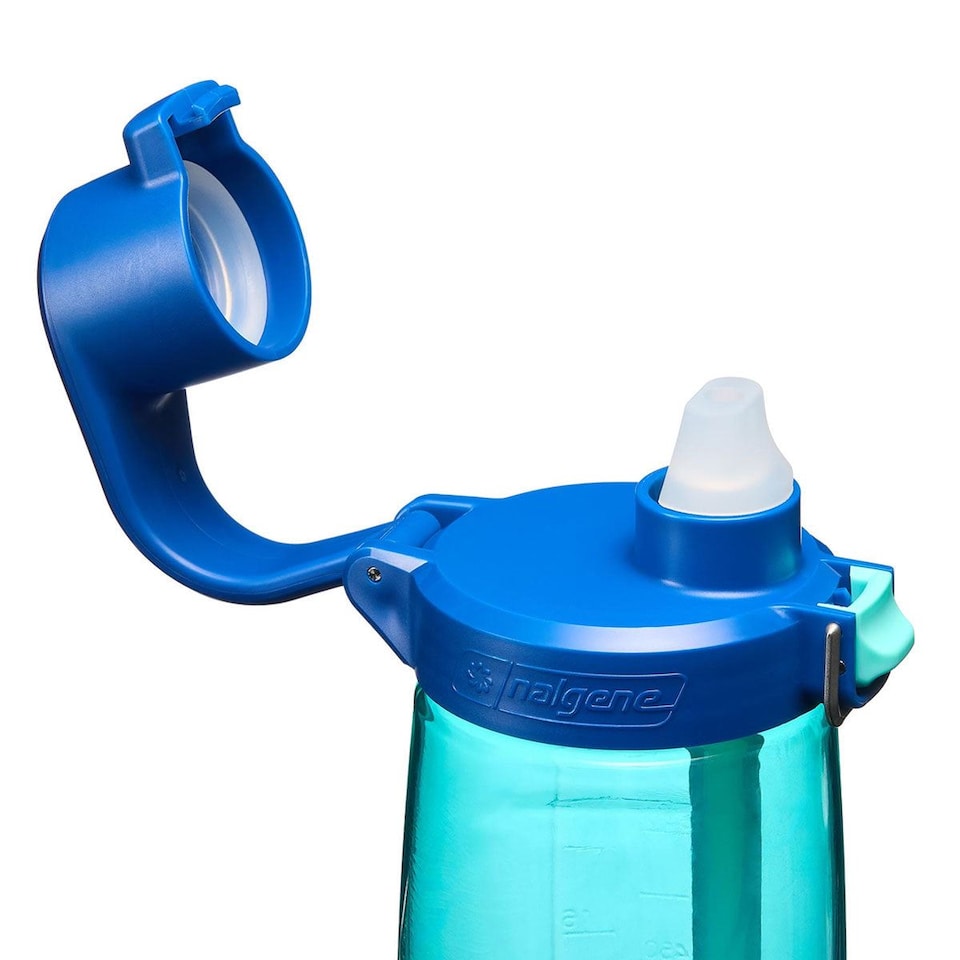 image 1 of Nalgene Fresh Flow 700ml Straw Water Bottle - Blue Aqua - Dark Blue Cap