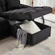 image 7 of Madrid Corner Chaise Lounge L Shape 3 Seater Sofa With With a Reversible Chaise & Pull Out Sofa Bed Black