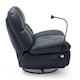 image 3 of Chicago Faux Leather Swivel & Rocker Manual Recliner Chair Black Black