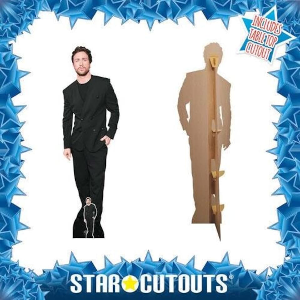image 1 of Aaron Taylor-Johnson Black Suit Lifesize Cardboard Cutout 180cm