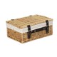 image 8 of 36cm Wicker Picnic Basket with Lining Black | Black | One Size