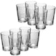 image 1 of 200ml Drinking Glasses Sets Glassware Patterned Water Cup Juice Cocktail Tumbler | Clear | Clear | Set of 12 London