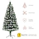 image 5 of HOMCOM 5ft White Light Artificial Christmas Tree w/ 180 LED Star Topper Tri-Base