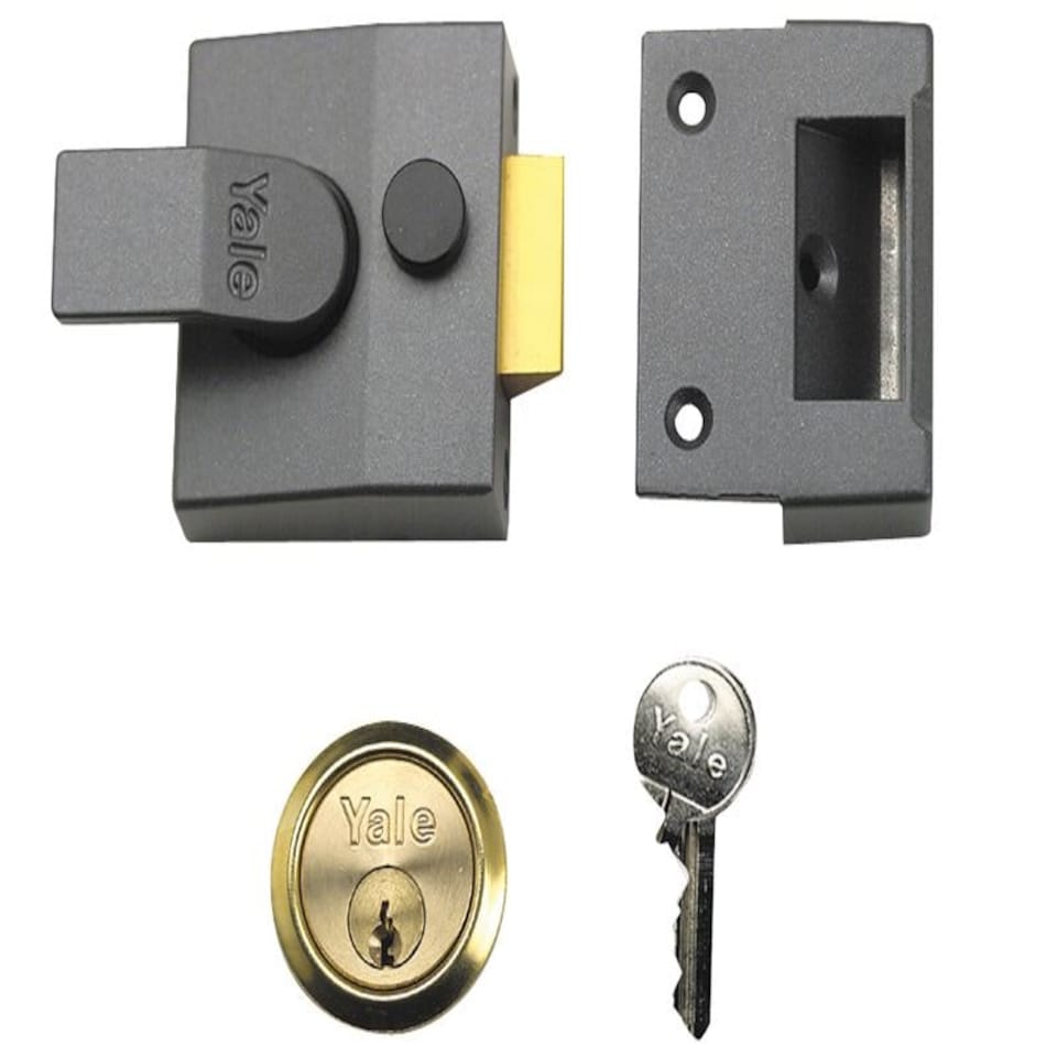 Yale Locks - P84 Standard Nightlatch 40mm Backset DMG Finish Visi