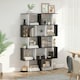 image 6 of HOMCOM 5-tier Bookcase Storage Display Shelving S Shape design Unit Black
