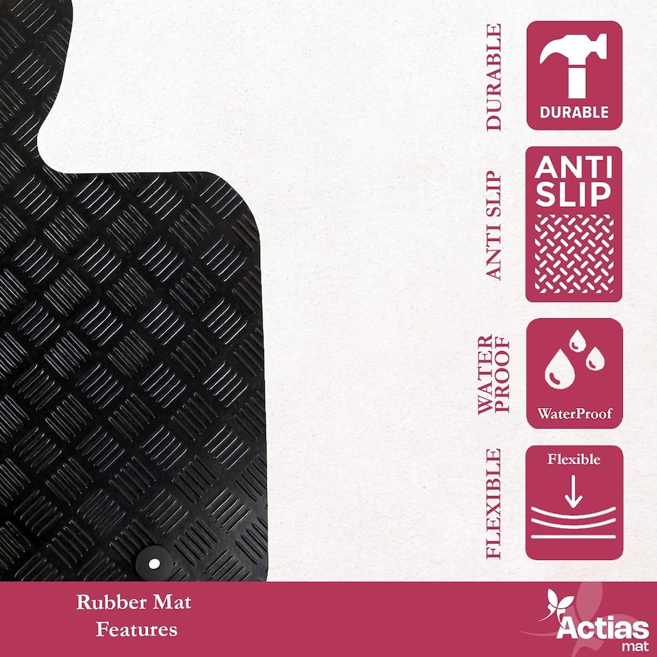 Actiasmat - Custom Fit Rubber Car Floor Mats for VW Golf Mk7 2013 ...