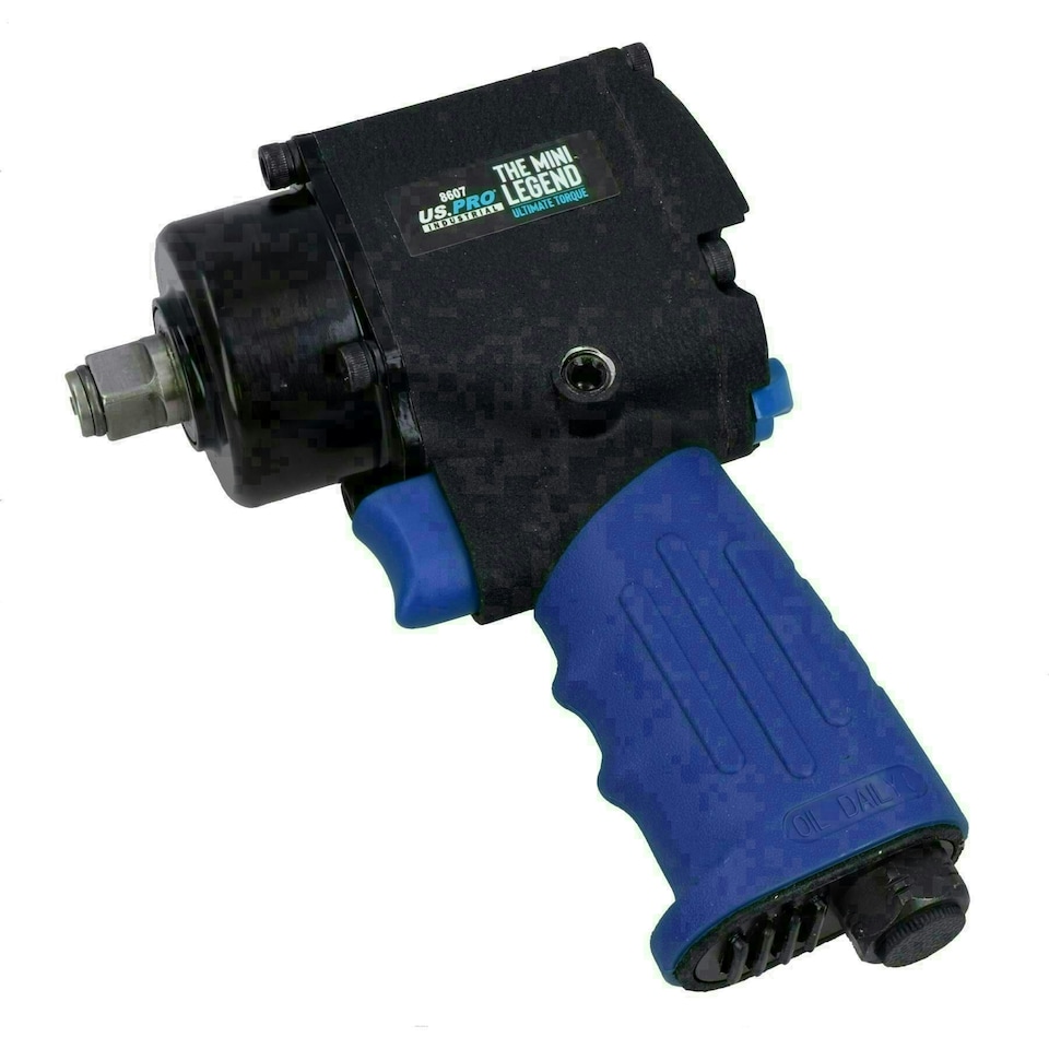 image 1 of 1/2" Drive Mini Air Impact Wrench Gun 680nm + Deep Impact Sockets 10 - 24mm