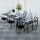image 7 of COSTWAY 5 Piece Stackable Upholstered Armless Reception Chair Black