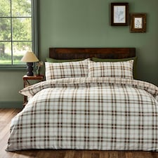 Catherine Lansfield Kelso Check Reversible Duvet Cover Set Burnt Orange Orange | Burnt Orange | King