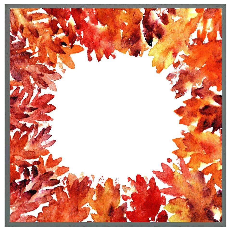 image 1 of Circled autumn leaves (Picture Frame) Brown | XL