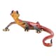 image 1 of Red Speckled Gecko Lizard Resin Wall Shed Sculpture Decor Statue Medium