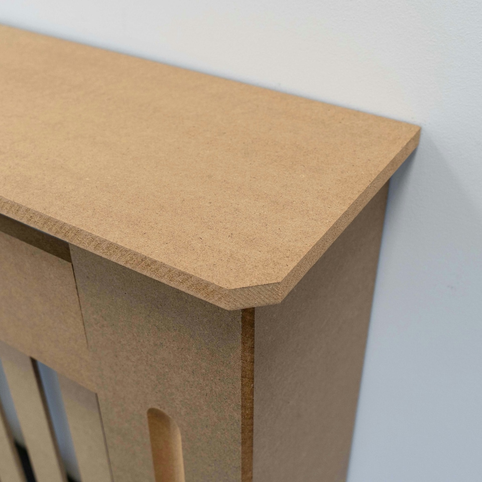 image 1 of Stylish MDF Unpainted Vertical Design Radiator Cover - Large