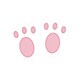 image 1 of Easter Bunny Feet Embellishment Decorations 11cm - Pack of 40