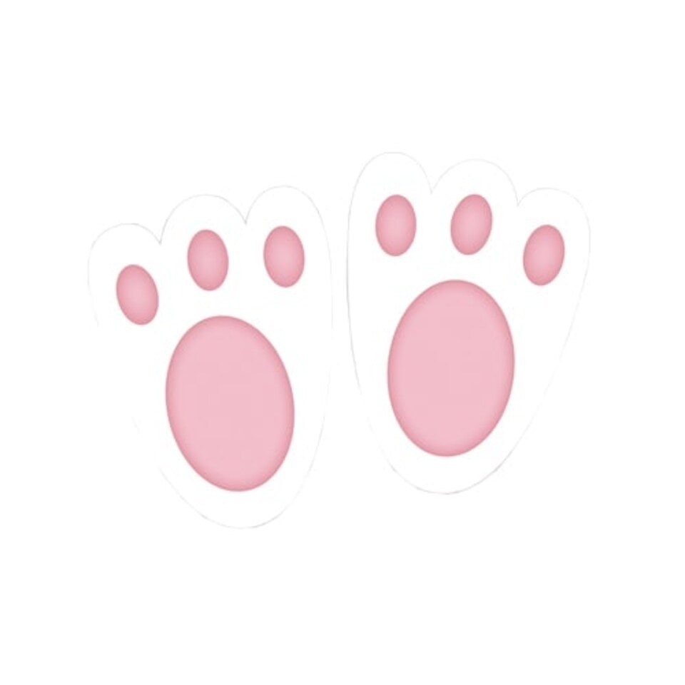 image 1 of Easter Bunny Feet Embellishment Decorations 11cm - Pack of 40
