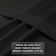 image 3 of Black Total Blackout Thermal Eyelet Curtains - 46 x 72 Inch Drop - 2 Panel Black