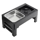 image 6 of Living and Home Height-Adjustable Pet Feeder with Stand, 1.6L Stainless Steel Bowl & 1L Spill-Resistant Water Bowl