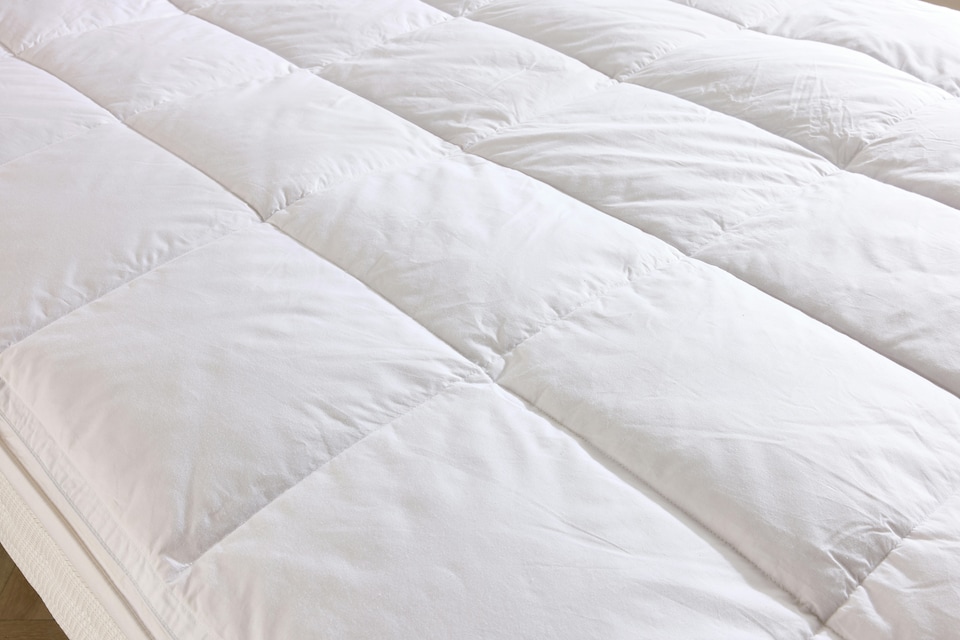 image 1 of Goose Feather & Down Mattress Topper White Double