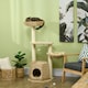 image 6 of PawHut Cat Tree Tower with Cattail Bed, Sisal Post, 119cm, Natural Tone