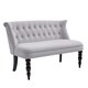 image 1 of HOMCOM Velvet 2 Seater Sofa, Button Tufted Wingback Loveseat with Rubber Wood Legs for Living Room, Bedroom, Grey