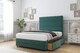 image 4 of Sloomy Monaco Emerald Plush Divan Bed Base 2 Drawers Right Side With 54 Inch Floor Standing Headboard & 12 Inch Matching Footboard | Green | Emerald | King | 1