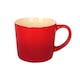 image 1 of Argon Tableware 330ml Ombre Coffee Mug - Glazed New Bone China Tea Mug Vegan Friendly Stoneware Ceramic Cup | Red | Red | 1