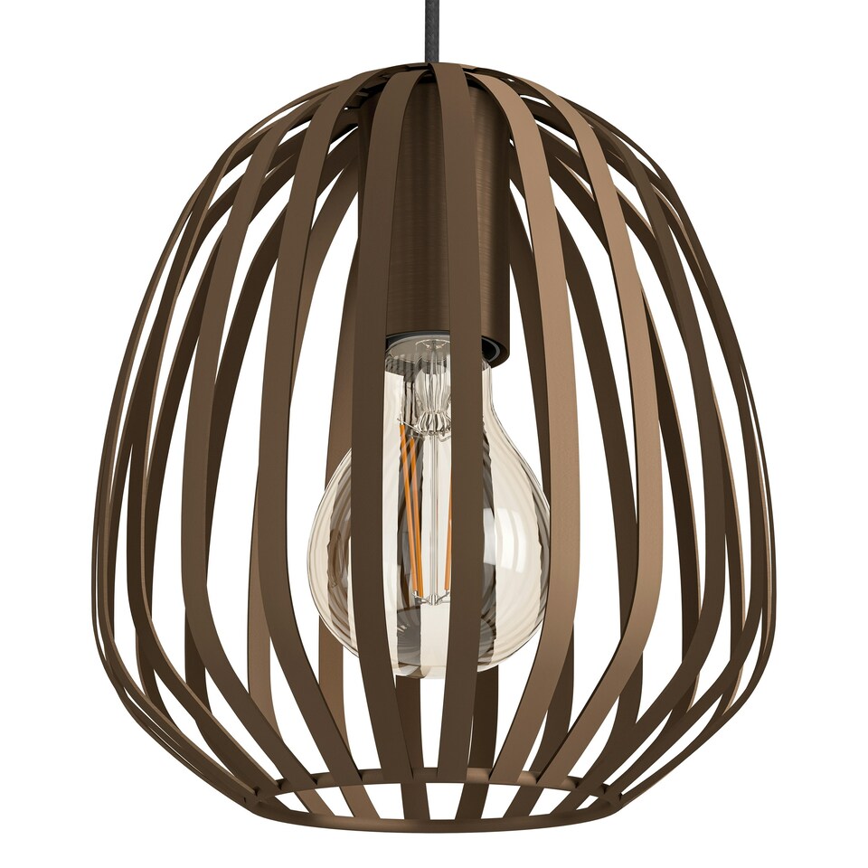image 1 of EGLO Espinal Bronze Steel Caged Style Contemporary 3-Light Pendant