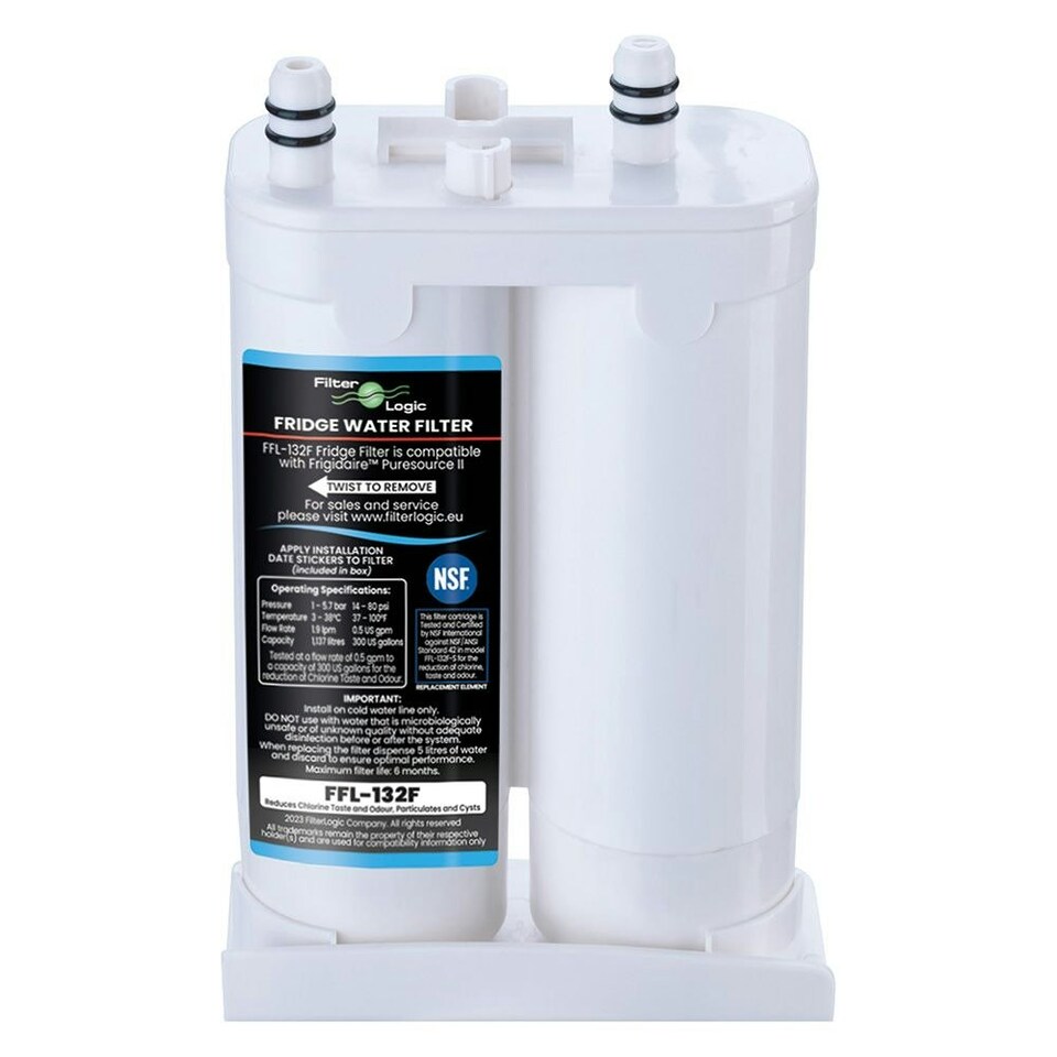 image 1 of FilterLogic FFL-132F Ice & Water Filter to fit FC100 Frigidaire WF2CB PureSource 2 Fridge