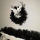 image 4 of 50cm Premier PVC Plain Black Tipped Artificial Christmas Halloween Wreath
