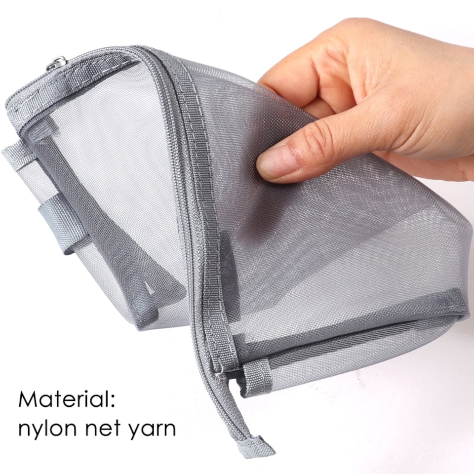 image 1 of Nylon Net Yarn Easy and Simple Student Pencil Case