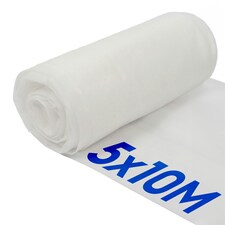 Harbour Housewares 50gsm Weed Control Fabric - 5M x 10M (5 Rolls) White