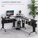 image 5 of HOMCOM Space-Saving Corner Work Office Desk Gaming with Steel Frame
