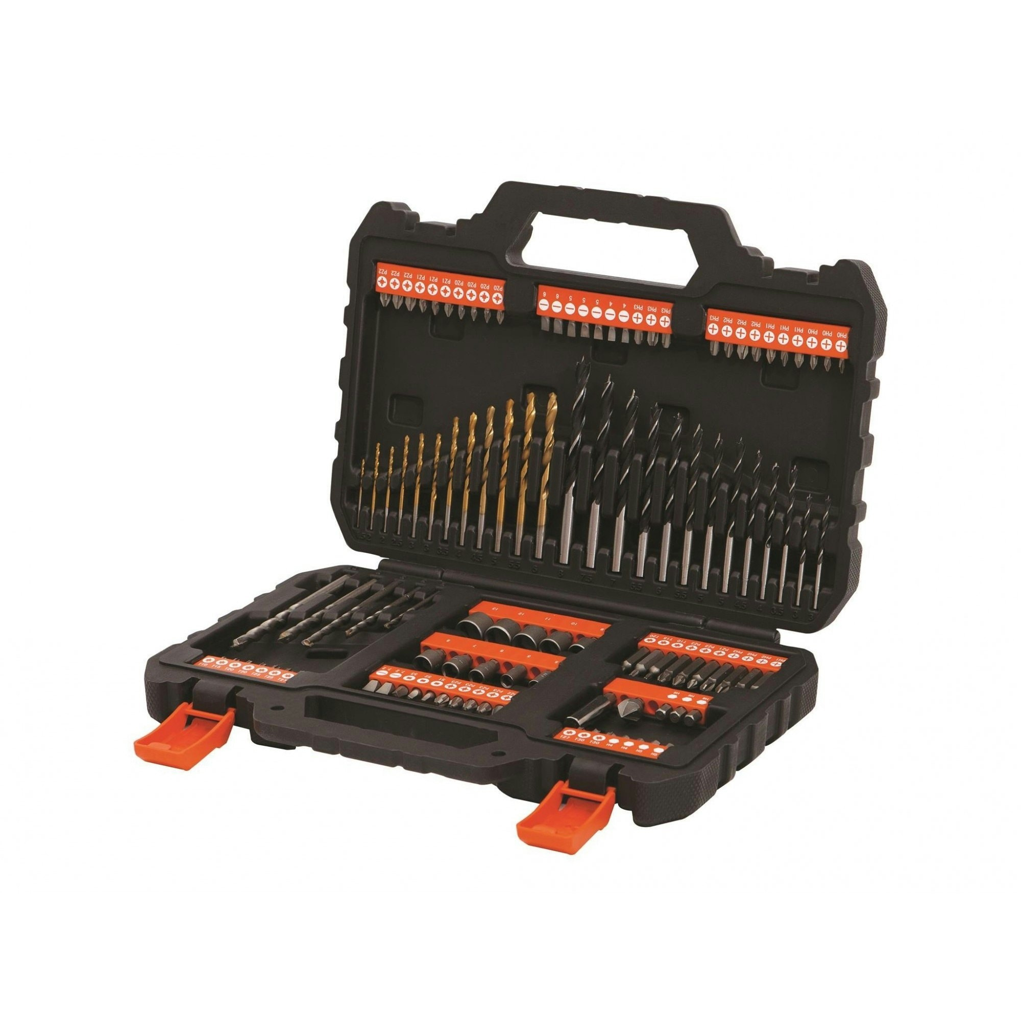 Black + Decker A7200 Mixed Drilling And Screwdriving Set 109 Piece - Multi Colour - One Size