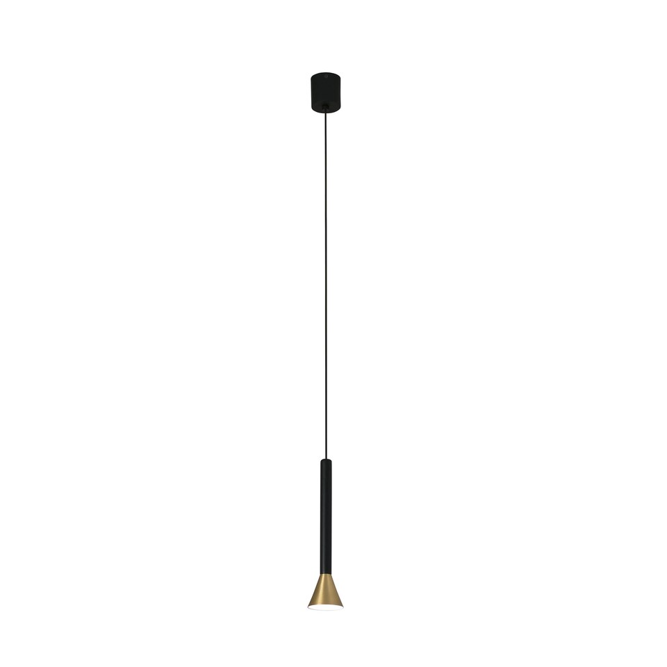 image 1 of Danka LED Ceiling Pendant Light Black, Satin gold