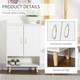 image 5 of HOMCOM Modern Shoe Cabinet Storage Organizer w/ Doors and Shelves for Entryway