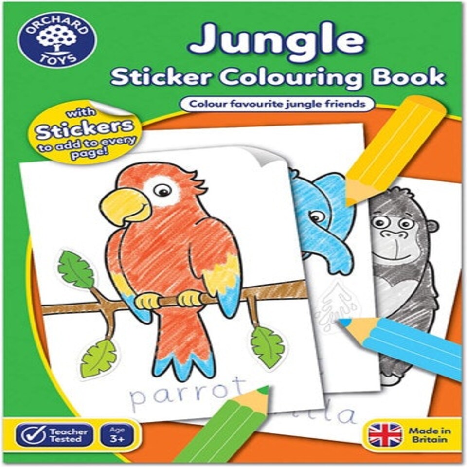 image 1 of Orchard Toys Jungle Sticker Colouring Book
