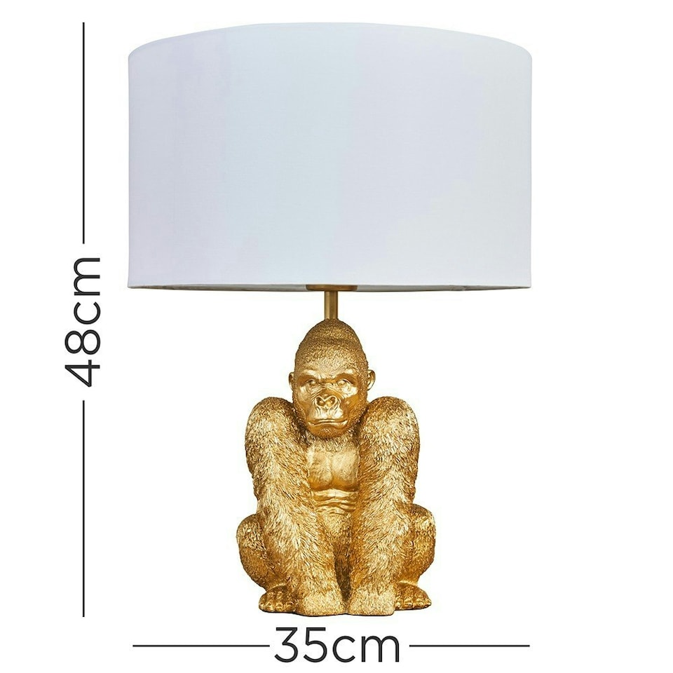 image 1 of ValueLights Gus Gorilla Gold Table Lamp