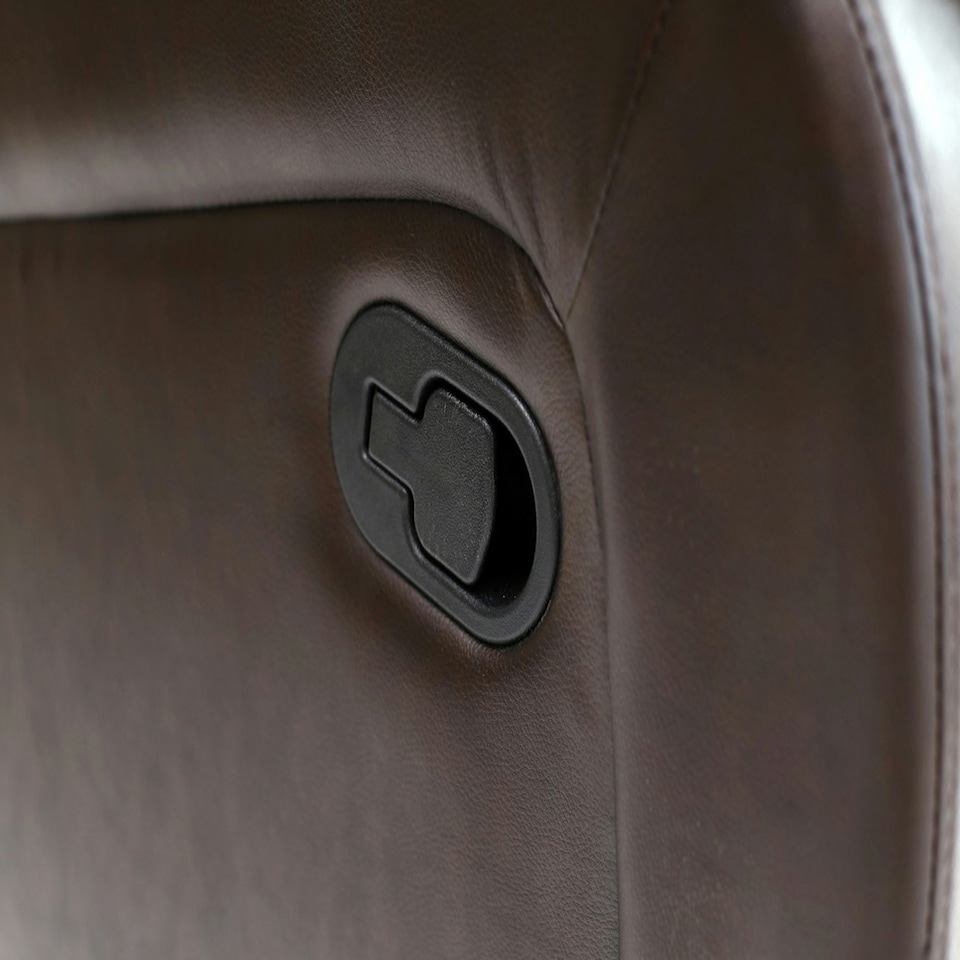 image 1 of Seattle Manual Recliner Armchair Home Lounge Bonded Leather Chair (Brown)