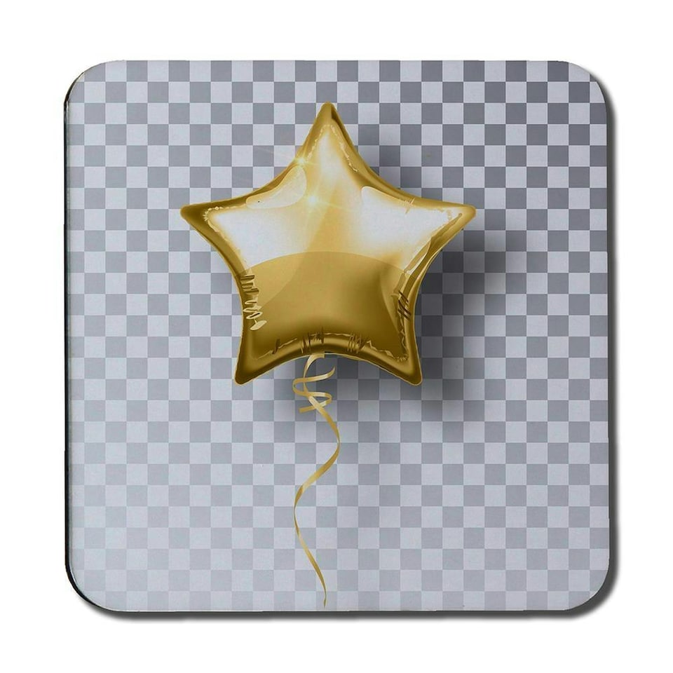 image 1 of Golden Star Balloon (Coaster)