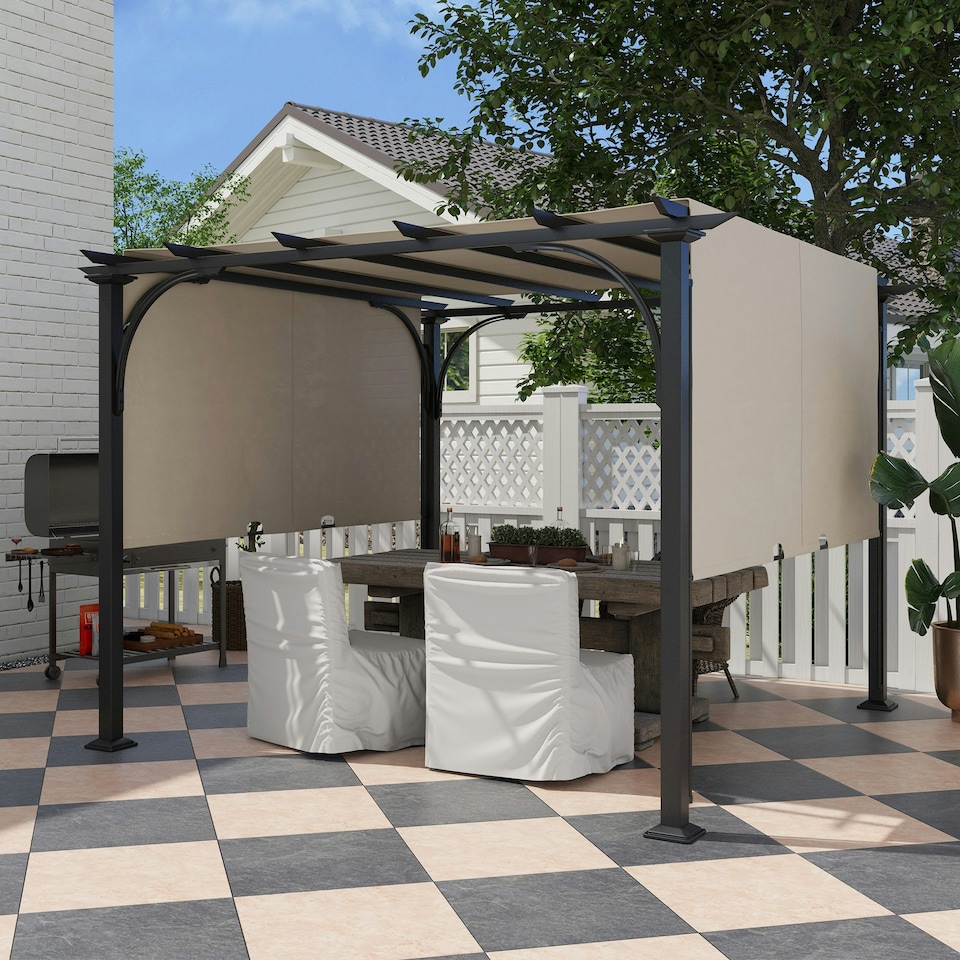 image 1 of Outsunny Outdoor Pergola Garden Sun Shade Patio Canopy Shelter