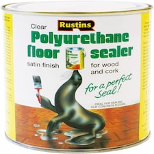 Rustins Polyurethane Floor Sealer Durable Satin Finish 1L | Clear | 1