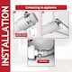 image 5 of SPARES2GO Drain Hose Extension Kit 2m Washing Machine Dishwasher Waste Water Outlet Pipe (19mm / 28mm Ends)