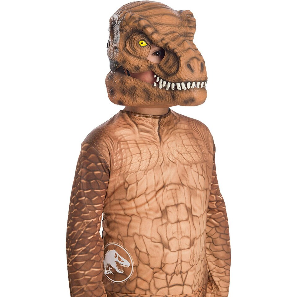 Jurassic World T-Rex Mask - Brown/White - One Size