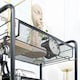 image 6 of HOMCOM 5 Tier Utility Rolling Cart with Removable Mesh Baskets, Black