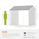 image 7 of Outsunny 8x6ft Metal Garden Shed Outdoor Storage Shed w/ Doors Window, Grey