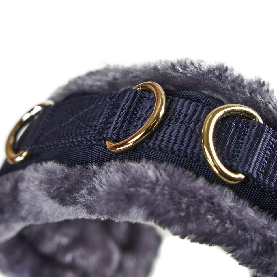 image 1 of Shires Fleece Lined Plush Horse Lunge Cavesson - Black - Pony