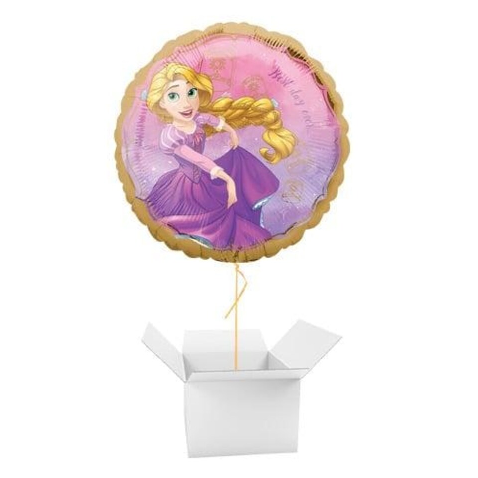 Rapunzel Once Upon A Time Disney Princess Round Foil Helium Balloon - Inflated Balloon in a Box Multi