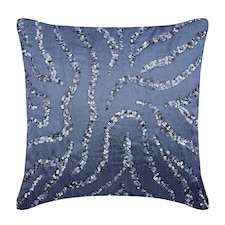 Arthouse Sequin Cushion - Midnight Blue - One Size
