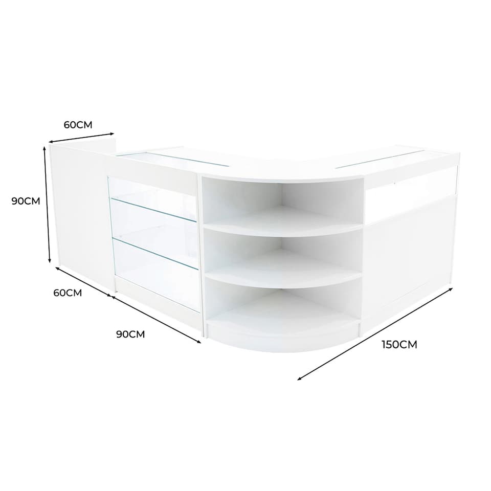 image 1 of Hyperion LED Shop Counter Set K900, B900, TB60 & LM60 - White