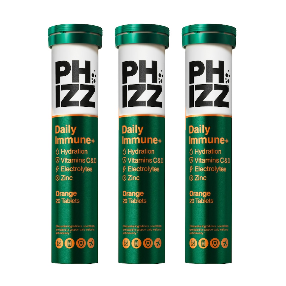 image 1 of Phizz Daily Immune+ Orange, Hydration, Electrolytes and Vitamins Effervescent (60 Tablets)