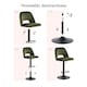 image 10 of SONARA Set of 1 Adjustable Velvet Upholstered Breakfast Bar Stools | Green